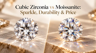 Cubic Zirconia vs Moissanite: Sparkle, Durability & Price