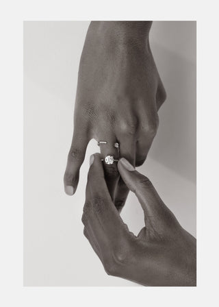 1.50ct Round Diamond Unique Engagement Ring With Matching Wedding Band