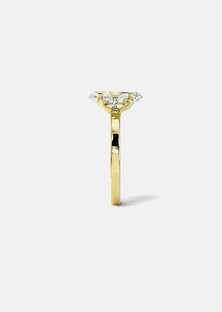 3.0ct Oval Cut XO Hidden Diamond Solitaire Engagement Rings With Wedding Band