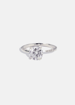 1.50ct Round Diamond Unique Engagement Ring With Matching Wedding Band