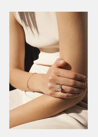 2.50ct Asscher Diamond Bezel Solitaire Engagement Ring With Wedding Curved Band