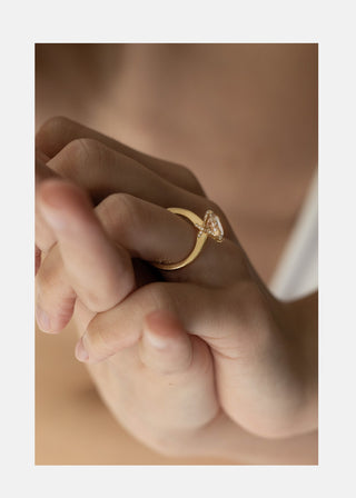 3.0ct Oval Cut XO Hidden Diamond Solitaire Engagement Rings With Wedding Band