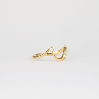 1.50ct Oval Cut Yellow Diamond Moissanite Curved Unique Bridal Ring Set