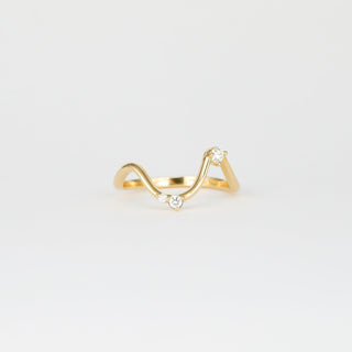 1.50ct Pear Cut Curved Unique Diamond Moissanite Engagement Ring And Matching Band