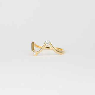 1.50ct Pear Cut Curved Unique Diamond Moissanite Engagement Ring And Matching Band