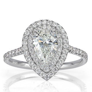 1.50CT pear moissanite ring