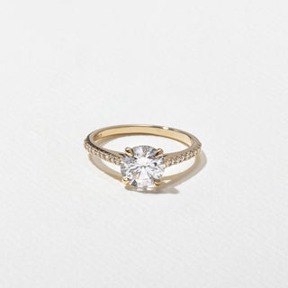 round ring, moissanite round ring, round diamond ring, Best pave engagement rings for women, Affordable pave engagement rings online, Unique pave engagement rings for her 
