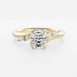cushion ring, moissanite cushion ring, cushion diamond ring, Affordable solitaire engagement rings online, Unique solitaire engagement rings for her, Best solitaire engagement rings for women