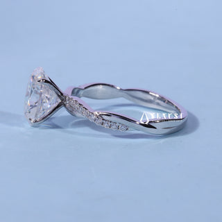 1.0CT Oval Cut Moissanite Diamond Infinity Pave Engagement Ring
