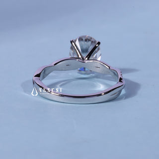1.0CT Oval Cut Moissanite Diamond Infinity Pave Engagement Ring