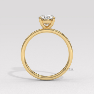 1.0CT Oval Cut Moissanite Diamond Solitaire Engagement Ring