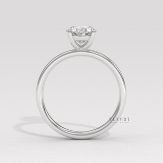 1.0CT Oval Cut Moissanite Diamond Solitaire Engagement Ring