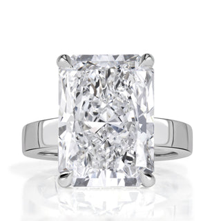 12.50CT radiant moissanite ring