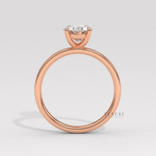 1.0CT Oval Cut Moissanite Diamond Solitaire Engagement Ring