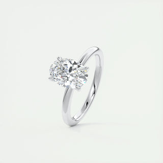 1.91CT Oval Cut Solitaire Moissanite Diamond Engagement Ring