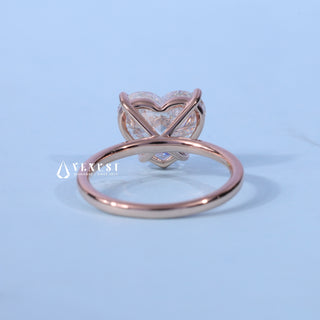 2.0CT Heart Cut Moissanite Diamond Solitaire Engagement Ring
