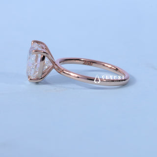 2.0CT Heart Cut Moissanite Diamond Solitaire Engagement Ring