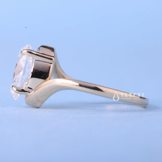 1.50CT Oval Moissanite Diamond Tension Style Timeless Engagement Rings