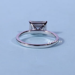 1.50CT East West Emerald Moissanite Diamond Solitaire Engagement Ring