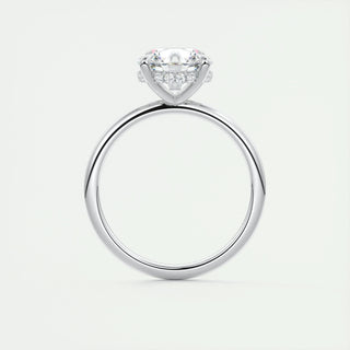 2.0 CT Round Solitaire Hidden Halo Moissanite Engagement Ring