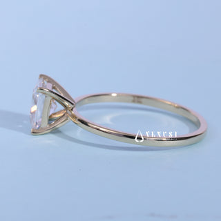1.0CT Princess Cut Moissanite Diamond Solitaire Engagement Ring