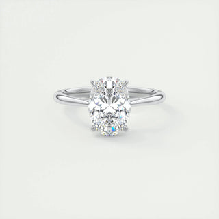 1.91 CT Oval Cut Solitaire Moissanite Engagement Ring