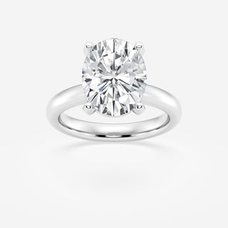 1.0CT Oval Cut Diamond Solitaire Moissanite Engagement Ring