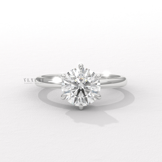 round solitaire engagement ring for women