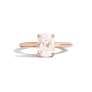 2.0ct light pink moissanite ring
