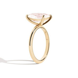 2.0ct light pink moval moissanite ring