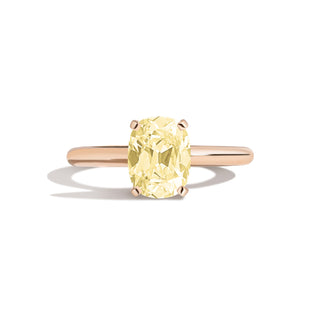 2.0ct light yellow moissanite ring