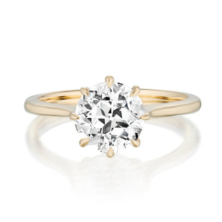 old european cut engagement ring, vintage solitaire engagement ring