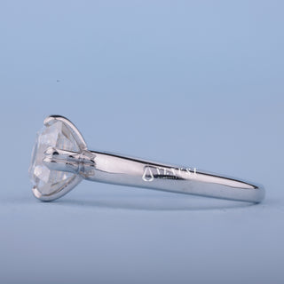 1.0CT Asscher Cut Moissanite Diamond Solitaire Engagement Rings