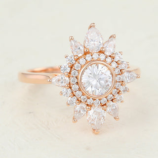 round-shaped-moissanite-cluster-halo-engagement-ring