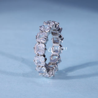 Asscher Moissanite Diamond Full Eternity Wedding Band