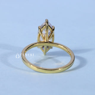 1.0CT Marquise Cut Moissanite Diamond Solitaire Engagement Ring