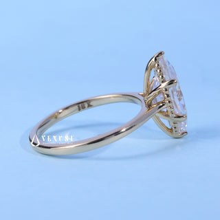 1.50CT Marquise Moissanite Diamond Cathedral Engagement Ring