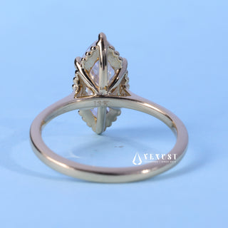 1.50CT Marquise Moissanite Diamond Cathedral Engagement Ring