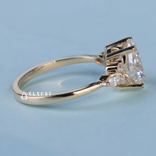 1.50CT Oval Cut Moissanite Diamond Cluster Engagement Ring
