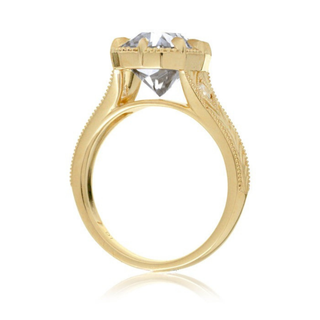 2.0CT Elongated Cushion Moissanite Diamond Vintage Antique Engagement Ring