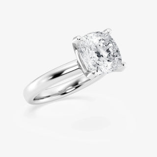 1.0CT Cushion Cut Moissanite Diamond Classic Solitaire Engagement Ring