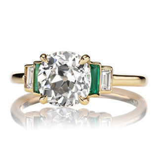 five stone moissanite ring
old mine cut moissanite ring
round moissanite five stone ring