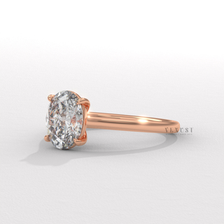 2ct oval engagement ring yellow gold
