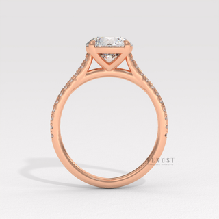 2ct round diamond pave engagement ring
