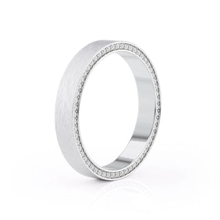 The Andrew Round Diamond Moissanite Men's Wedding Band