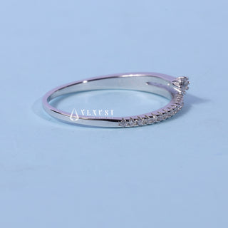 Round Cut Moissanite Diamond Cluster Wedding Band