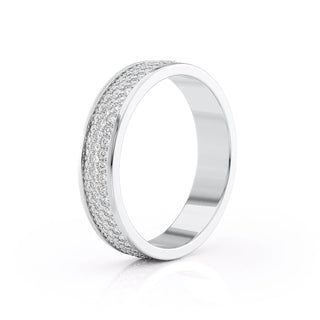 The Anthony Round Cut Channel Moissanite Men's Diamond Wedding Band