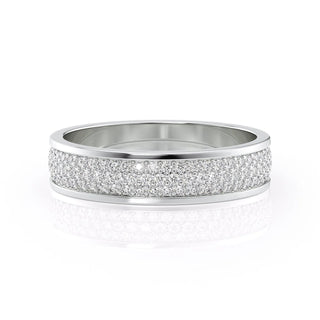 The Anthony Round Cut Channel Moissanite Men's Diamond Wedding Band