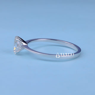 1.0CT Oval Cut Moissanite Diamond Solitaire Engagement Ring