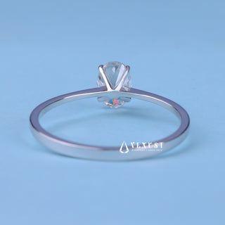 1.0CT Oval Cut Moissanite Diamond Solitaire Engagement Ring